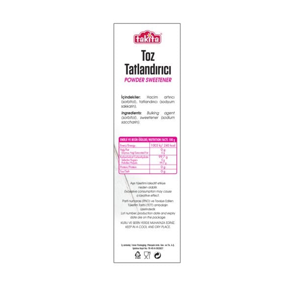 TOZ TATLANDIRICI SAKK.500 GR