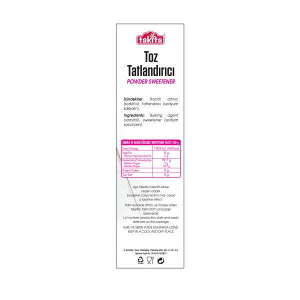 TOZ TATLANDIRICI SAKK.500 GR