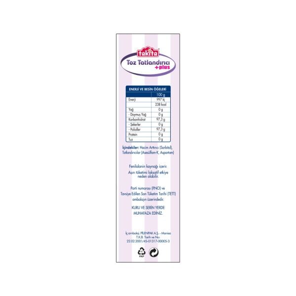 TOZ TATLANDIRICI PLUS 225 GR