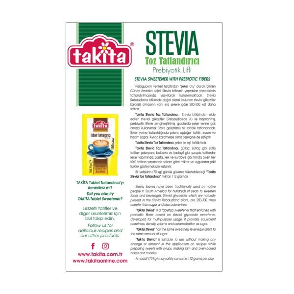 STEVİA PREB.LİFLİ TATL.500 GR