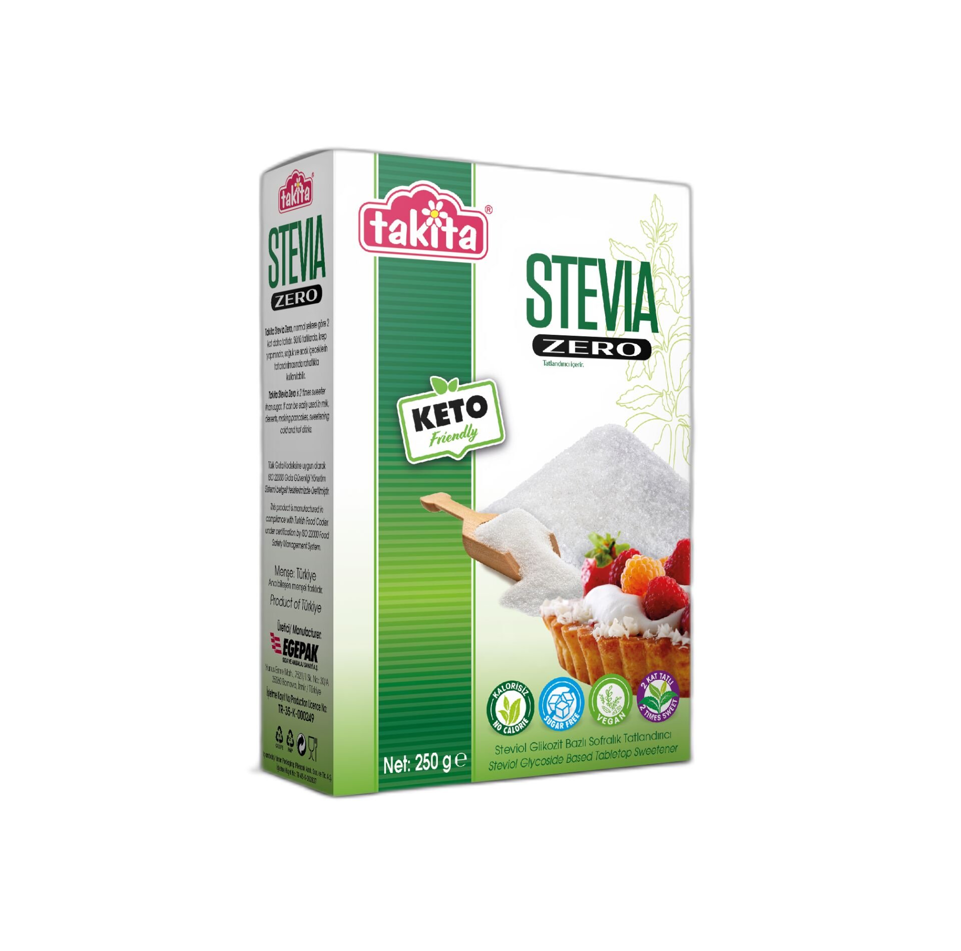 STEVİA ZERO TOZ TAT.250 GR
