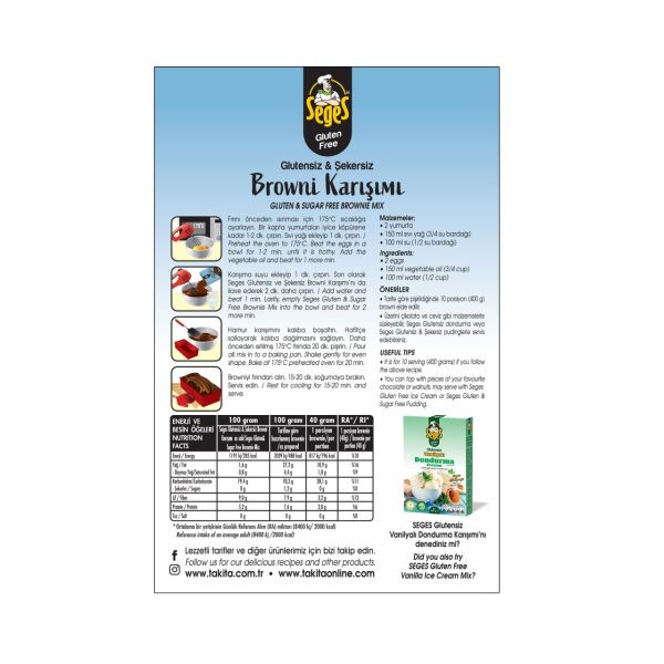 SEGES GLU.BROWNİ KARIŞIMI 350 GR