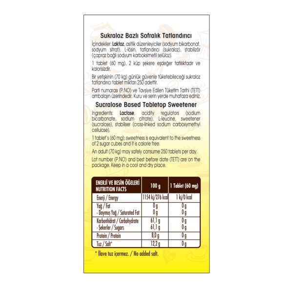 TABLET TAT.SUKRALOZLU 500 AD